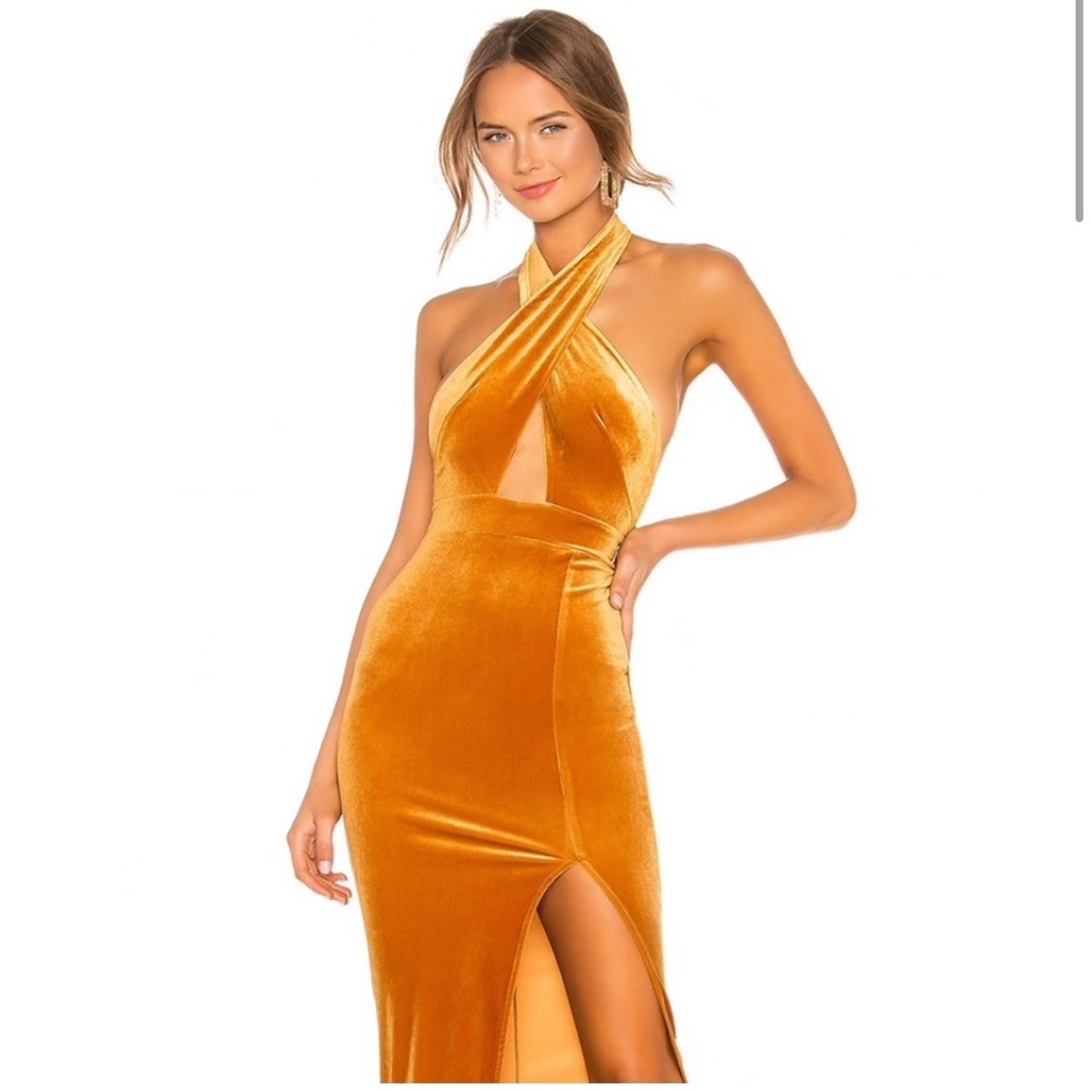Michael Costello x Presley Revolve velvet maxi dress
